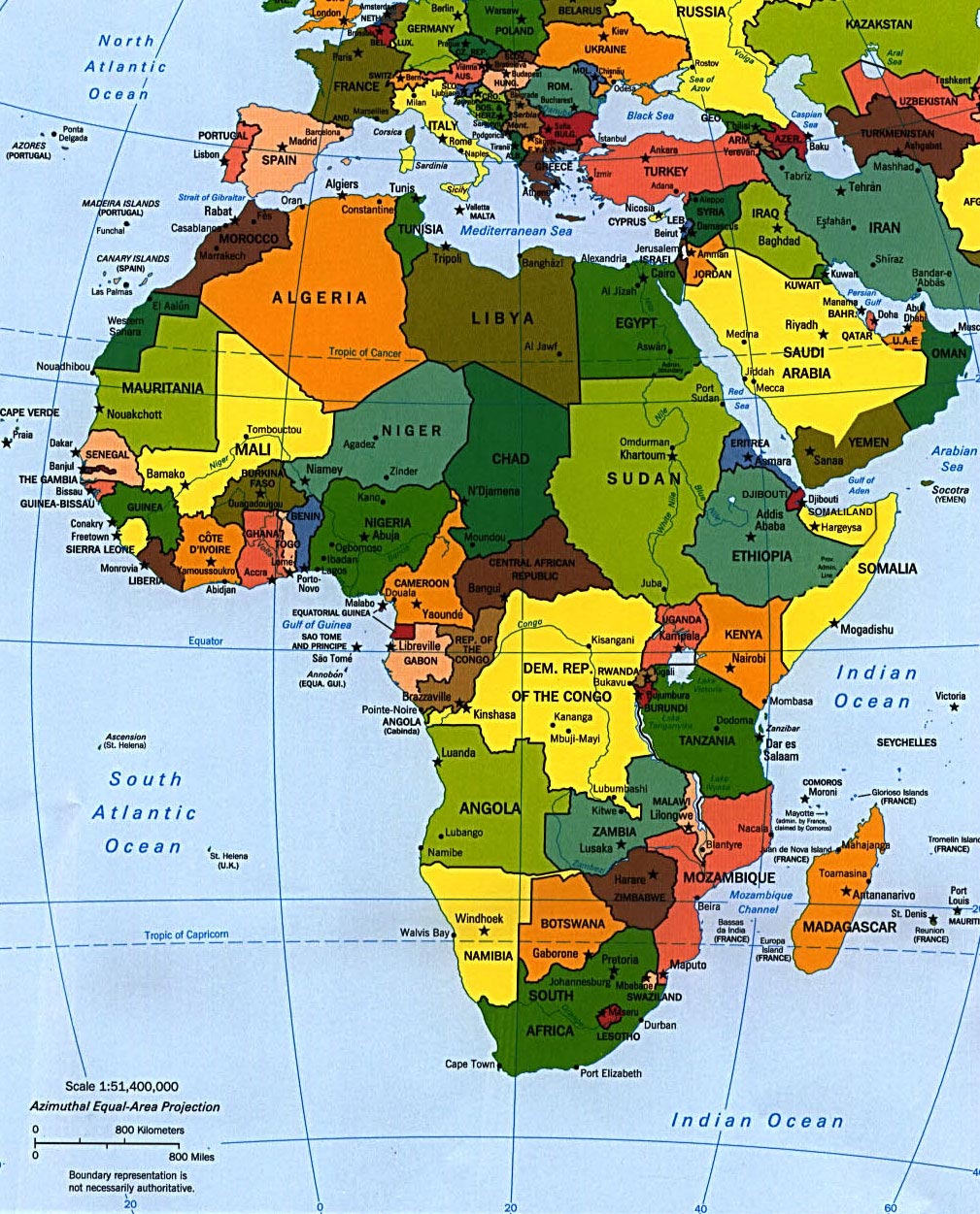 World Map Of Africa